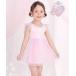  купальный костюм [slapli] оборка гонки имеется Princess One-piece купальный костюм (90~130cm) Kids ребенок девочка 