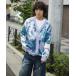 [HOOK] вязаный кардиган X-LARGE лиловый мужской 