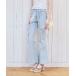 джинсы Denim Denim брюки [ рост другой Denim ] стразы разрез Denim брюки 798163 женский 