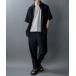  выставить Cool Linen Blend Shirt & Tapered Trousers/ выставить 2 позиций комплект большой размер контакт охлаждающий лен . рубашка & конические брюки верх и низ в комплекте 