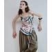  топ Chain-Pattern Scarf TOPS/ цепь образец шарф tops 