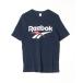 [Reebok] короткий рукав футболка M темно-синий мужской 