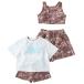  купальный костюм ROXY Kids MINI HIBISCUS COVE купальный костюм Rush футболка 3 позиций комплект /UV cut /EASY DRY [2026 год лето модель ]/ Roxy Kids ребенок девочка 