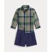  Ralph Lauren baby проверка хлопок ma гонг s рубашка &tsu il шорты 