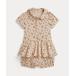  Ralph Lauren baby цветочный стрейч сетка pe слива Polo shortall 