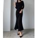  One-piece застежка-молния разрез dore-p длинный рукав One-piece [ часть pechi юбка SET][ высота рост размер MT есть ]