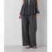  широкий брюки слаксы брюки linen Like one tuck центральный Press брюки ( выставить возможно ) женский 
