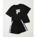  купальный костюм [FILA: filler ] Kids Logo Rush футболка + шорты выставить купальный костюм внутренний шорты в одном корпусе Kids ребенок мужчина девочка 
