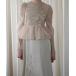  платье sheer peplum layered gather OP