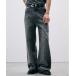  широкий брюки джинсы CENTER LINE STRAIGHT DENIM / центральный линия распорка Denim брюки мужской женский 