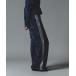  широкий брюки брюки авария велюр боковой линия брюки / Crash Velour Side-Line Pants женский 
