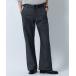  широкий брюки слаксы CURVE SEAM RIVET FLARE SLACKS/ машина bsi-m заклепка flare pants мужской 