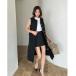  пальто внешний TWEED METAL BUTTON LONG GILET женский 