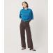  широкий брюки джинсы Denim Denim брюки [upper hights]THE NIECE MID RISE Denim брюки / темно-коричневый 