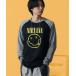 t�V���c NIRVANA / �j�����@�[�i YELLOW HAPPY FACE Raglan T-Shirt ���O�����X���[�u �o�C�J���[ ����T�V���c ����T �����Y 2026�N�H�~ �H�� �~��