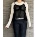  tube top bare top [L размер *XL размер специализация надеты .. бренд ] шифон оборка sia- бюстье 