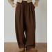  широкий брюки слаксы брюки Double tuck easy pants/ двойной tuck легкий брюки женский 