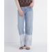  джинсы Denim Denim брюки Hem гонки широкий Denim женский 