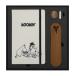  блокнот mo отсутствует gold × Moomin комплект ноутбук +kave Copen + булавка жесткий чехол Large размер ширина .