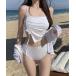  купальный костюм body type покрытие укороченные брюки Cami type бикини белый чёрный 2 цвет развитие женский 