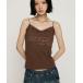  топ LACE CAMI LOGO TOPS гонки Cami Logo tops летняя одежда осень одежда 
