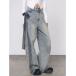  широкий брюки джинсы Denim Denim брюки combination лента б/у джинсы женский 