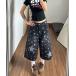 широкий брюки шорты джинсы Denim Denim брюки короткий хлеб [ Star вышивка выше like] Star принт широкий Denim шорты женский 