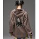  Parker PIGMENT DYED FACE PATCH AND LOGO ZIP UP SWEAT HOODIE женский мужской 