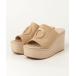[CHARLES &amp; KEITH] шлепанцы 25cm песочный бежевый женский 