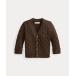  Ralph Lauren baby кабель вязаный хлопок V шея кардиган 