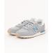 [New Balance] low cut спортивные туфли 23.5cm серый × sax голубой женский 