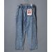  широкий брюки джинсы Chemical-Washed Denim Chef Pants / Chemical woshu Denim shef брюки широкий конические брюки талия резина передний .. мужской...
