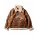  мутон жакет мутоновое пальто [UNIVERD72/ Uni bird ]FAKE MOUTON JACKET TYPE B-3 / искусственный мутон B-3 "куртка пилота" мужской женский 