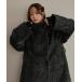  пальто внешний shaggy hoodie middle coat / мохнатый капот средний пальто женский 