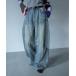  широкий брюки джинсы Denim Denim брюки Vintage woshu panel широкий Denim женский 