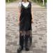  One-piece [yc__mam сотрудничество ] гонки do King атлас Cami One-piece /sia- гонки / I линия 