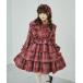  One-piece [k зеленовато-голубой . retro ] оборка лента проверка tia-do Mini One-piece 