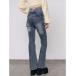  джинсы Denim Denim брюки лента LAP высокий талия flair pa серебристый s женский 