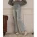  джинсы Denim Denim брюки [4 размер развитие ] высокий талия biju- лента Denim женский 