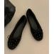  балетки туфли-лодочки studded velour flat shoes