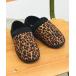  туфли без застежки MEImeiLEOPARD QUILTING MOC SHOES 2WAY Leopard стеганое полотно mok обувь / Lady*s женский 