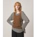 t рубашка [6(ROKU)] окантовка × бак Layered tops женский 