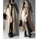  тренчкот пальто входить . тип [ 2color ]2WAY воротник-стойка over длинный тренчкот | 2WAY stand collar over long trench coat женский 