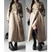  тренчкот пальто входить . тип [ 2color ] талия Mark re Dillon g тренчкот | waistmark lady long trench coat женский 