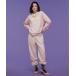  широкий брюки тренировочный брюки джерси SLIM JOGGER PANTS FLOWER LOGO / тонкий брюки-джоггеры цветок Logo женский 