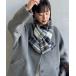  muffler палантин [WEB предшествующий предварительный заказ ][TWEED MILL/ твид Mill ] специальный заказ проверка × флис двусторонний электрическая розетка muffler женский 