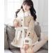  мутоновое пальто боа пальто [Belle Charme]Feminine Mouton Coat женский 