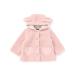  baby овца боа Heart карман уголок имеется капот пальто (90cm)