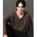 t�V���c �uWEB����vV-NECK LACE-UP LONG SLEEVE T-SHIRT/V�l�b�N���[�X�A�b�v����T �����Y