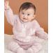  baby [ заяц &... узор ] Jaguar dob-kre вязаный tops baby (70~80cm)